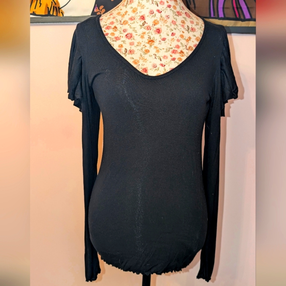 Free People  Women's Peplum Shoulder Top